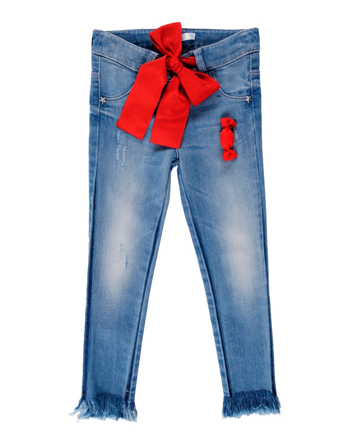 Pantalon Vaquero Ni a L U L U Lazo Rojo Ro Infantil