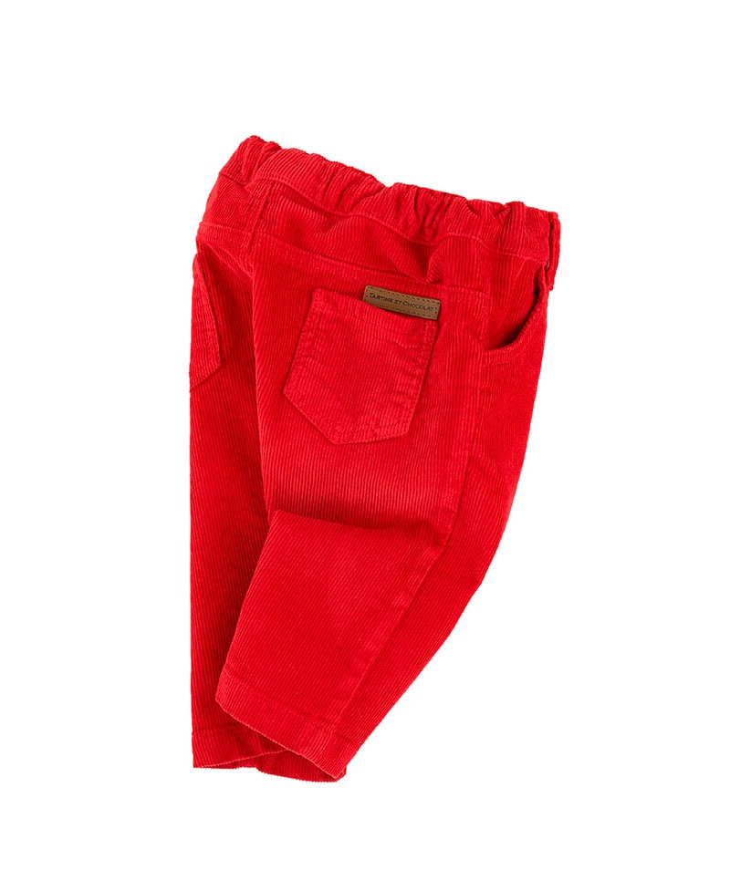 Pantalón vestir micropana rojo mini niño