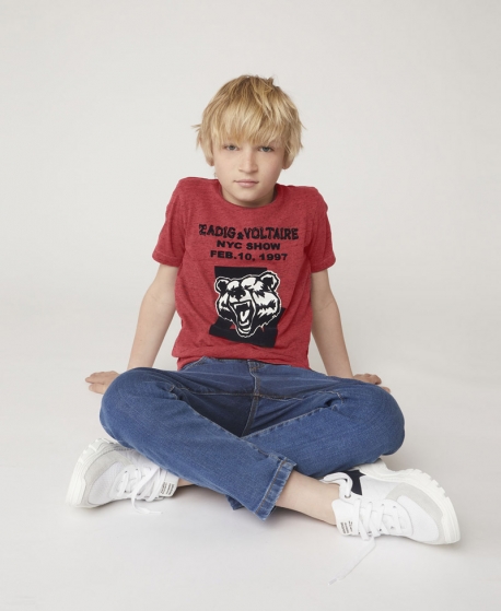 gasolina en voz alta par Camiseta Niño ZADIG & VOLTAIRE Bear Roja - Ro Infantil
