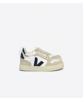 Zapatilla VEJA V-10 Laces Leather White Nautico Almond